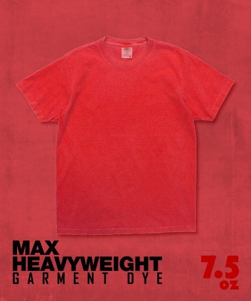 SHAKA WeAR(シャカウェア)の「7.5oz ガーメントダイ 無地 オーバーサイズ 半袖Tシャツ_チェリートマト(Tシャツ/カットソー・メンズ・その他・LARGE)」の1枚目の写真