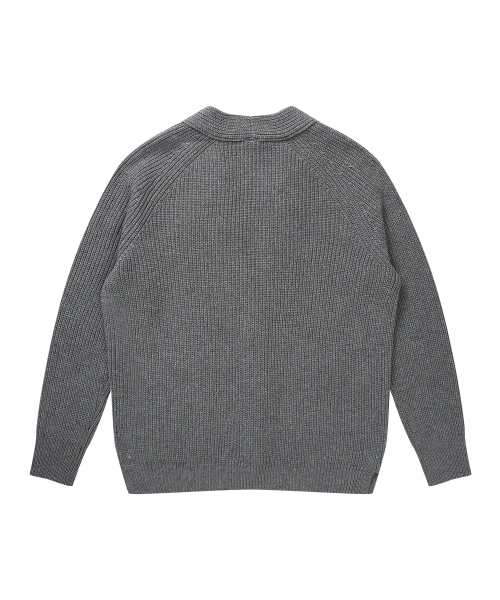 SOLEW(ソル)の「ウールテクスチャーカーディガンセーター_グレー(カーディガン/ボレロ・メンズ・その他・MEDIUM/LARGE/X-LARGE)」の2枚目の写真