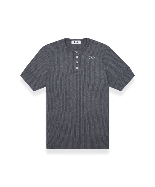 R-4(アールフォー)の「R-0031 / R4-SIGNATURE HENLEY NECK TSHIRTS(GRAY)(Tシャツ/カットソー・メンズ・グレー・SMALL/MEDIUM)」の1枚目の写真