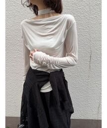 LAGUNAMOON | ドレープボウタイカットトップス(Tシャツ/カットソー)