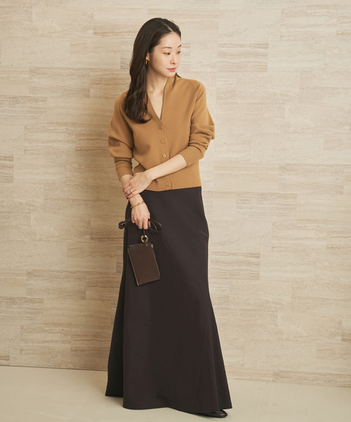 plage（プラージュ）の「LE PETIT PULLE / ル プティ プレ 別注 TULIP COLLAR カーディガン（カーディガン/ボレロ・レディース・ブラック/タン/ホワイト・FREE）」の5枚目の写真