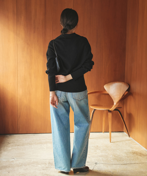 plage（プラージュ）の「LE PETIT PULLE / ル プティ プレ 別注 TULIP COLLAR カーディガン（カーディガン/ボレロ・レディース・ブラック/タン/ホワイト・FREE）」の9枚目の写真