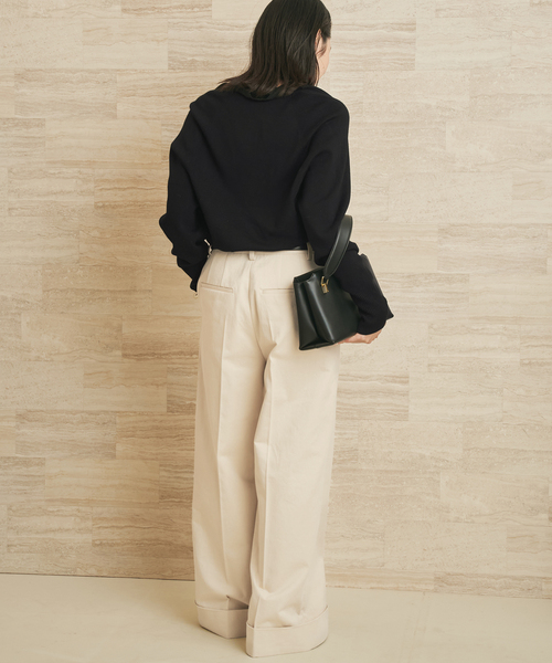 plage（プラージュ）の「LE PETIT PULLE / ル プティ プレ 別注 TULIP COLLAR カーディガン（カーディガン/ボレロ・レディース・ブラック/タン/ホワイト・FREE）」の16枚目の写真