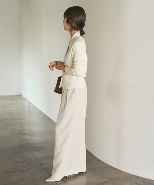 plage（プラージュ）の「LE PETIT PULLE / ル プティ プレ 別注 TULIP COLLAR カーディガン（カーディガン/ボレロ・レディース・ブラック/タン/ホワイト・FREE）」の22枚目の写真