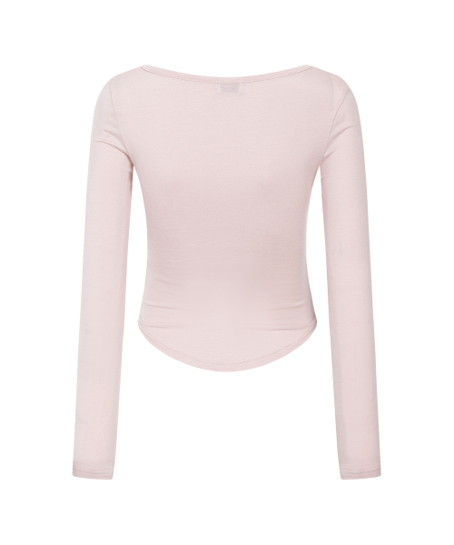 PLEASENOFOLLOW（プリーズノーフォロー）の「Romy Logo Long Sleeve Top (Pink)（Tシャツ/カットソー・レディース・その他・FREE）」の3枚目の写真