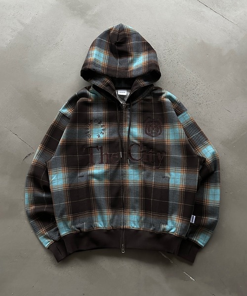 WISH FOR EVER（ウィッシュフォーエバー）の「【 3color / 3size 】SPECIAL GAME LOGO HEAVY WEIGHT DOUBLE ZIP HOODIE / スペシャルゲームロゴヘビーウェイトダブルジップフーディ（パーカー・メンズ・ブラウン/その他/ネイビー/レオパード/ライトグレー/グレー/ブラック・MEDIUM/LARGE/SMALL）」の5枚目の写真