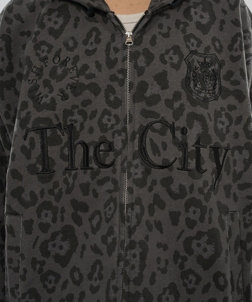 WISH FOR EVER（ウィッシュフォーエバー）の「【 3color / 3size 】SPECIAL GAME LOGO HEAVY WEIGHT DOUBLE ZIP HOODIE / スペシャルゲームロゴヘビーウェイトダブルジップフーディ（パーカー・メンズ・ブラウン/その他/ネイビー/レオパード/ライトグレー/グレー/ブラック・MEDIUM/LARGE/SMALL）」の17枚目の写真