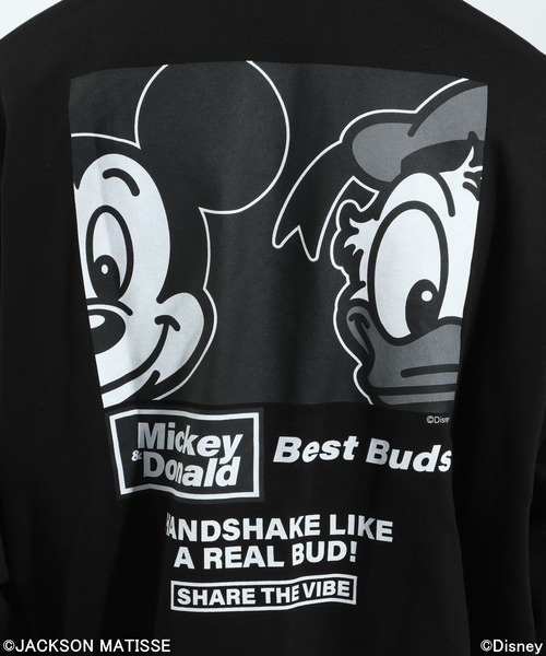 JACKSON MATISSE（ジャクソンマティス）の「【JACKSON MATISSE/BAYFLOW】「ミッキー」「ドナルド」デザインパーカー（パーカー・メンズ・ブラック/グレー・LARGE/MEDIUM）」の12枚目の写真