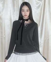 ミヤコレース∥素敵なカットソー/人気のグレー☆美品☆ Tシャツ