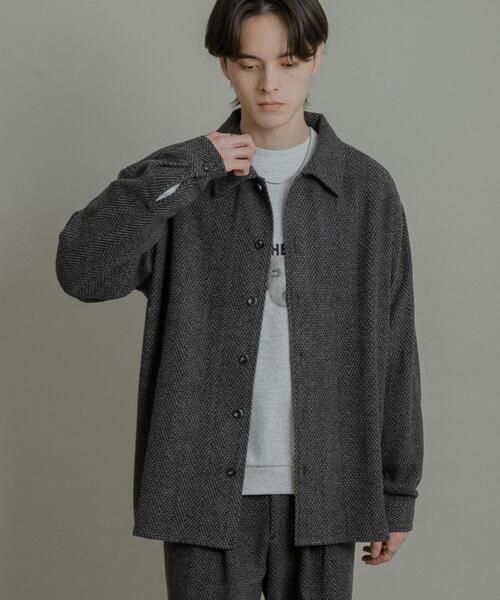 SENSE OF PLACE by URBAN RESEARCH（センスオブプレイスバイアーバンリサーチ）の「スライバーライクヘリンボーンシャツ（シャツ/ブラウス・メンズ・チャコールグレー/ブラウン・LARGE/MEDIUM）」の22枚目の写真