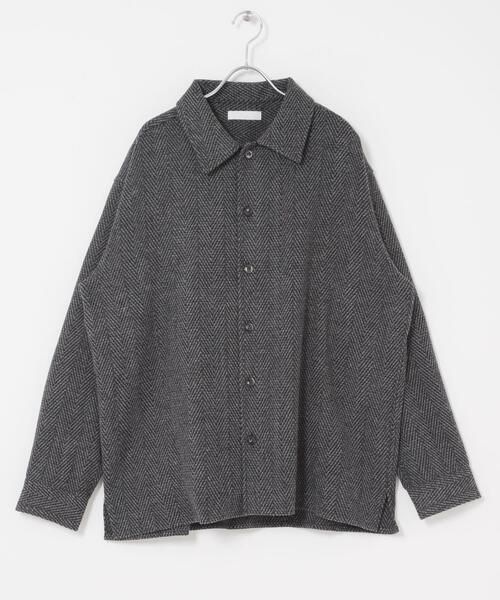 SENSE OF PLACE by URBAN RESEARCH（センスオブプレイスバイアーバンリサーチ）の「スライバーライクヘリンボーンシャツ（シャツ/ブラウス・メンズ・チャコールグレー/ブラウン・LARGE/MEDIUM）」の16枚目の写真