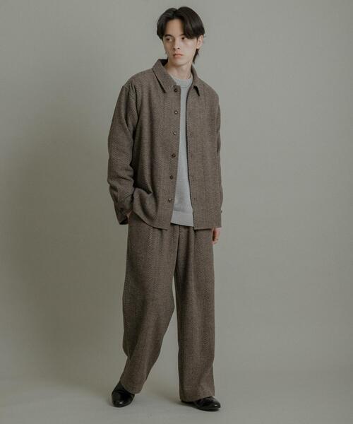 SENSE OF PLACE by URBAN RESEARCH（センスオブプレイスバイアーバンリサーチ）の「スライバーライクヘリンボーンシャツ（シャツ/ブラウス・メンズ・チャコールグレー/ブラウン・LARGE/MEDIUM）」の5枚目の写真