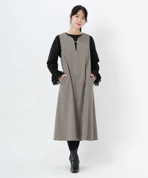 STRAWBERRY-FIELDS | ハウスチェックストレッチ(ジャンパースカート)