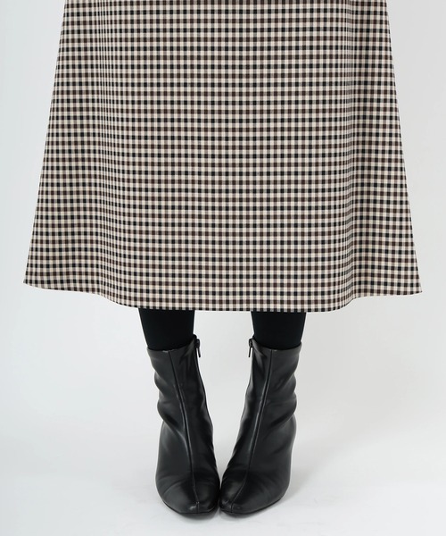 STRAWBERRY-FIELDS（ストロベリーフィールズ）の「ハウスチェックストレッチ（ジャンパースカート・レディース・ブラウン系・2）」の9枚目の写真
