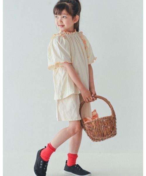 NHT(エヌエイチティー)の「NHT/エヌエイチティー タックショートパンツ(その他パンツ・キッズ・グリーン/ピンク/アイボリー・160cm/150cm/140cm/130cm/120cm/110cm)」の5枚目の写真
