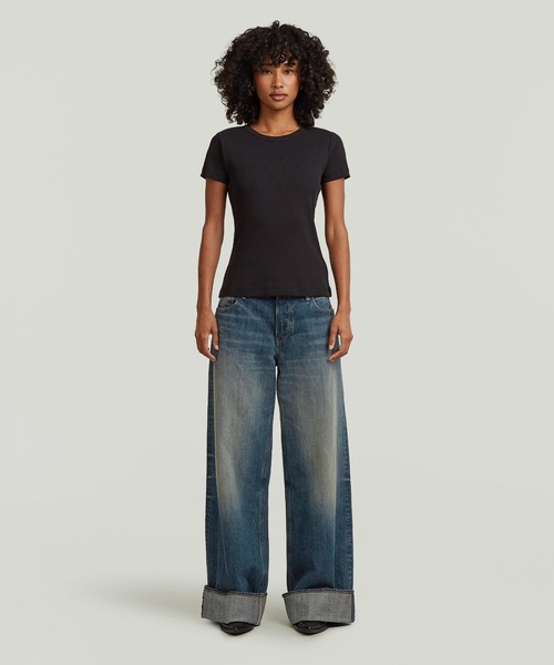G-STAR(ジースター)の「Roxx Wide Jeans/ヴィンテージライクワイドルーズロングレングスジーンズ(デニムパンツ・レディース・ダークインディゴブルー・24inch/25inch/27inch/26inch)」の3枚目の写真