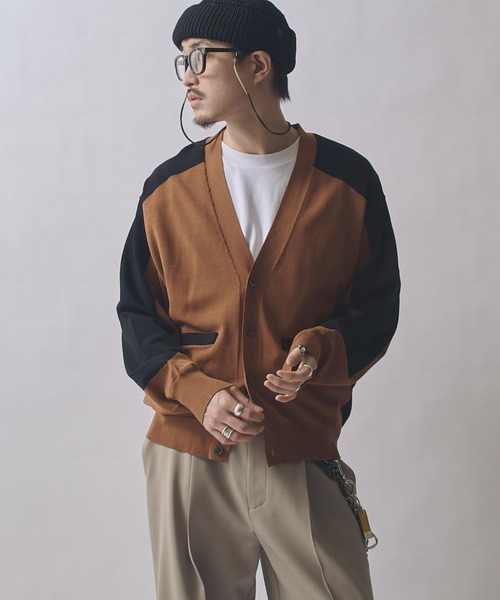 Lui's（ルイス）の「SURJENT インターシャカーデガン（カーディガン/ボレロ・メンズ・モカ/ブラック・2/1）」の9枚目の写真