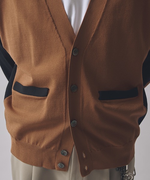 Lui's（ルイス）の「SURJENT インターシャカーデガン（カーディガン/ボレロ・メンズ・モカ/ブラック・2/1）」の15枚目の写真