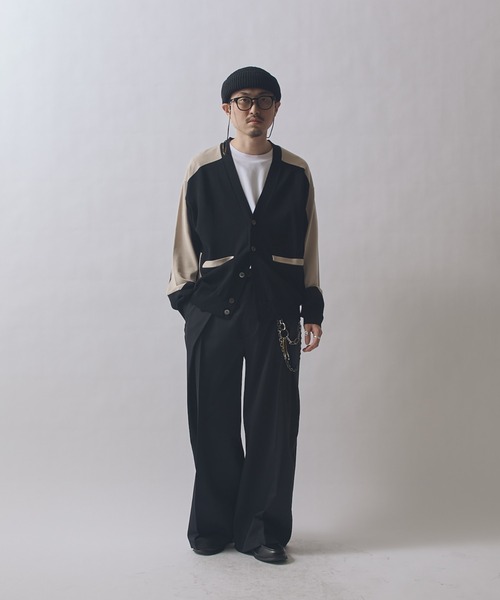 Lui's（ルイス）の「SURJENT インターシャカーデガン（カーディガン/ボレロ・メンズ・モカ/ブラック・2/1）」の8枚目の写真