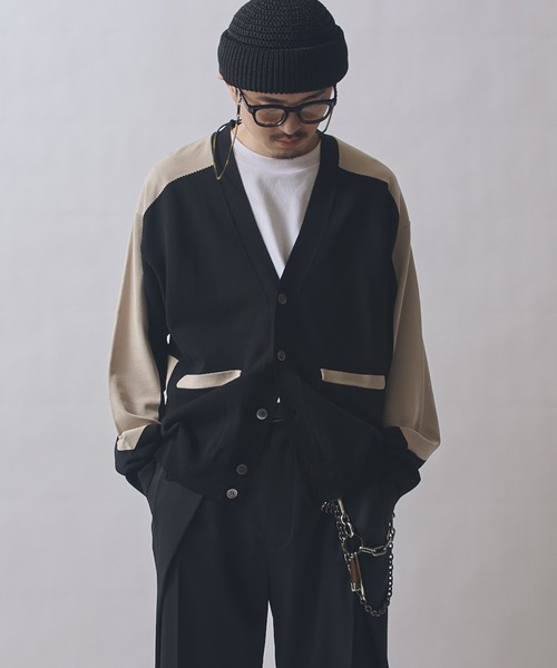 Lui's（ルイス）の「SURJENT インターシャカーデガン（カーディガン/ボレロ・メンズ・モカ/ブラック・2/1）」の3枚目の写真