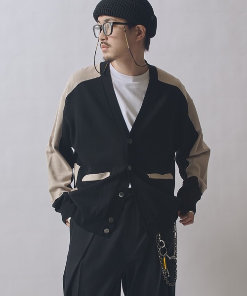 Lui's（ルイス）の「SURJENT インターシャカーデガン（カーディガン/ボレロ・メンズ・モカ/ブラック・2/1）」の4枚目の写真