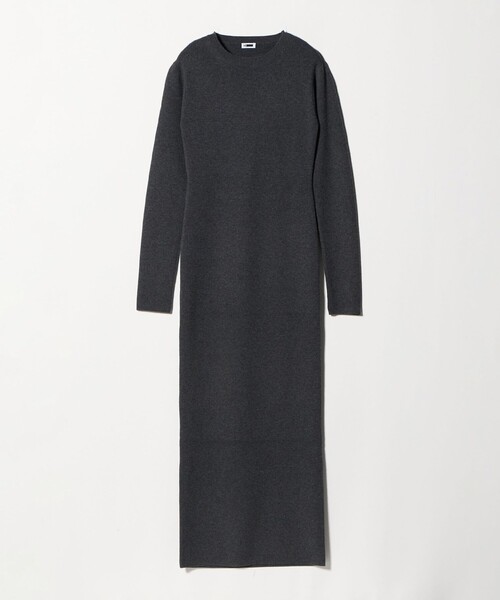 H　BEAUTY&YOUTH UNITED ARROWS（エイチビューティーアンドユースユナイテッドアローズ）の「＜H＞リブ マキシ ニットワンピース（ワンピース・レディース・ダークグレー/ブラック・FREE）」の2枚目の写真
