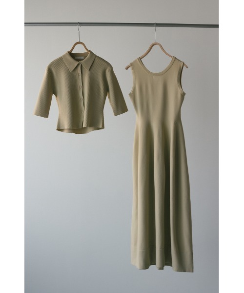 STYLEMIXER（スタイルミキサー）の「【ベストセラー】2ピースハーフスリーブポロニットワンピース（ワンピース・レディース・ベージュ/ネイビー/オレンジ・SMALL/MEDIUM）」の8枚目の写真