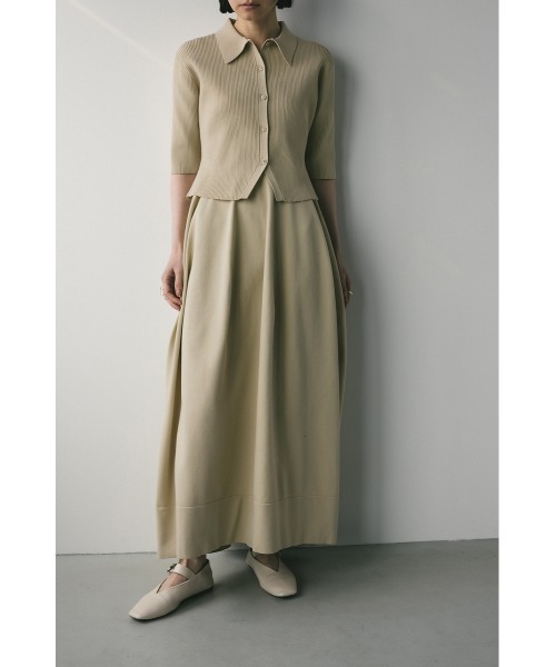 STYLEMIXER（スタイルミキサー）の「【ベストセラー】2ピースハーフスリーブポロニットワンピース（ワンピース・レディース・ベージュ/ネイビー/オレンジ・SMALL/MEDIUM）」の9枚目の写真