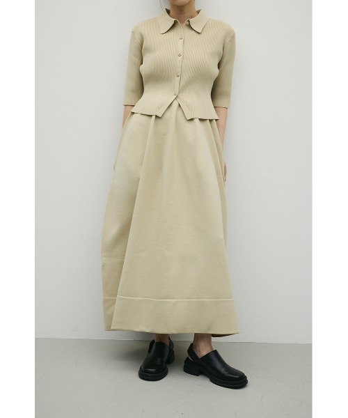 STYLEMIXER（スタイルミキサー）の「【ベストセラー】2ピースハーフスリーブポロニットワンピース（ワンピース・レディース・ベージュ/ネイビー/オレンジ・SMALL/MEDIUM）」の12枚目の写真