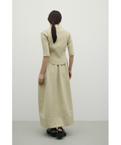 STYLEMIXER（スタイルミキサー）の「【ベストセラー】2ピースハーフスリーブポロニットワンピース（ワンピース・レディース・ベージュ/ネイビー/オレンジ・SMALL/MEDIUM）」の13枚目の写真