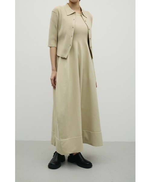 STYLEMIXER（スタイルミキサー）の「【ベストセラー】2ピースハーフスリーブポロニットワンピース（ワンピース・レディース・ベージュ/ネイビー/オレンジ・SMALL/MEDIUM）」の15枚目の写真