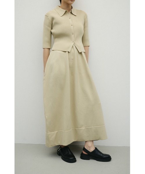 STYLEMIXER（スタイルミキサー）の「【ベストセラー】2ピースハーフスリーブポロニットワンピース（ワンピース・レディース・ベージュ/ネイビー/オレンジ・SMALL/MEDIUM）」の10枚目の写真