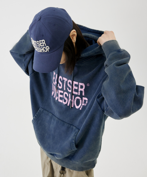 eastserviceshop(イーストサービスショップ)の「Vice Shop Dyed Hoodie - Washed Navy(パーカー・レディース・ネイビー・SMALL/MEDIUM)」の10枚目の写真