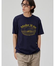 MAKEITTO（メイキット）の「[FRESH MILK] CREW NECK TEE_NAVY（Tシャツ/カットソー）」
