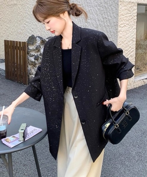 セール】オーバーサイズラメテーラードジャケット（テーラード