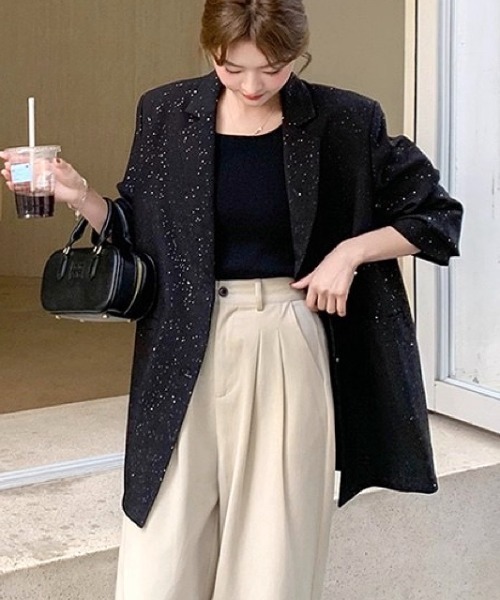 セール】オーバーサイズラメテーラードジャケット（テーラード