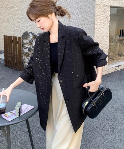 セール】オーバーサイズラメテーラードジャケット（テーラード