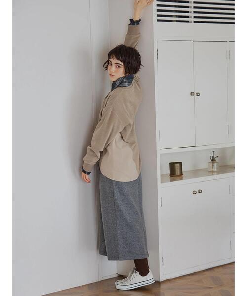 SM2（エスエムツー）の「ウールライクスカート（スカート・レディース・グレー/ブラック/キナリ・F）」の3枚目の写真