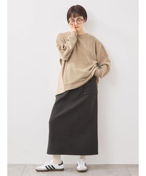 SM2（エスエムツー）の「ウールライクスカート（スカート・レディース・グレー/ブラック/キナリ・F）」の2枚目の写真