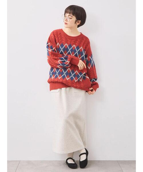 SM2（エスエムツー）の「ウールライクスカート（スカート・レディース・グレー/ブラック/キナリ・F）」の4枚目の写真