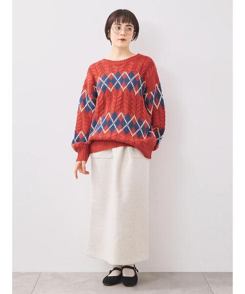 SM2（エスエムツー）の「ウールライクスカート（スカート・レディース・グレー/ブラック/キナリ・F）」の5枚目の写真