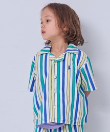 MARKEY'S | パイルマルチストライプ半袖シャツ/セットアップ可(シャツ/ブラウス)