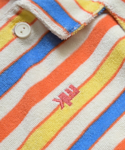 MARKEY'S（マーキーズ）の「パイルマルチストライプ半袖シャツ/セットアップ可（シャツ/ブラウス・キッズ・ブルー系その他/オレンジ系その他/グリーン系その他・110/100/95/120/90/150/140/130）」の15枚目の写真
