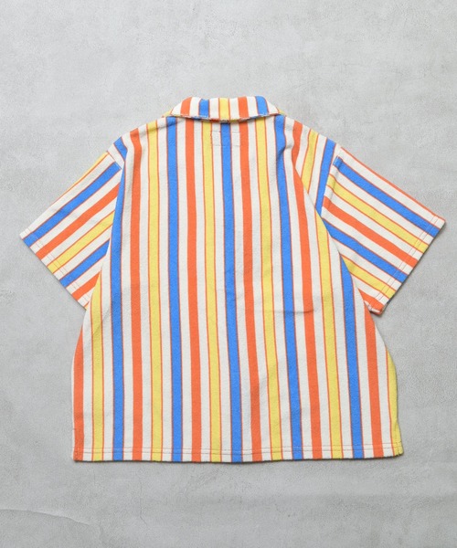 MARKEY'S（マーキーズ）の「パイルマルチストライプ半袖シャツ/セットアップ可（シャツ/ブラウス・キッズ・ブルー系その他/オレンジ系その他/グリーン系その他・110/100/95/120/90/150/140/130）」の20枚目の写真