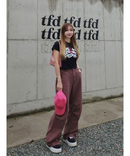 5OML（オーオーエムエル）の「[クロップオーバーサイズ2タイプ] WHAT DO YOU LOVE 半袖Tシャツ (ブラック)（Tシャツ/カットソー・レディース・ブラック・M/L）」の12枚目の写真