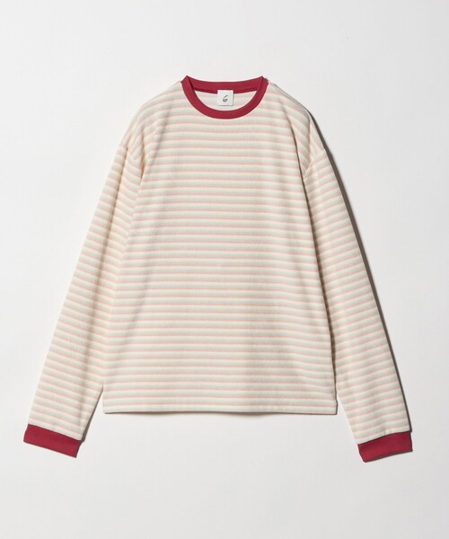 6(ROKU)＞パイル ボーダー ロングスリーブ Tシャツ（Tシャツ