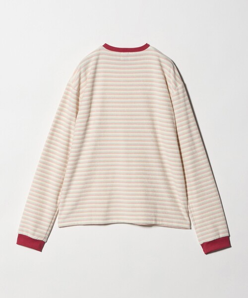 6(ROKU)＞パイル ボーダー ロングスリーブ Tシャツ（Tシャツ