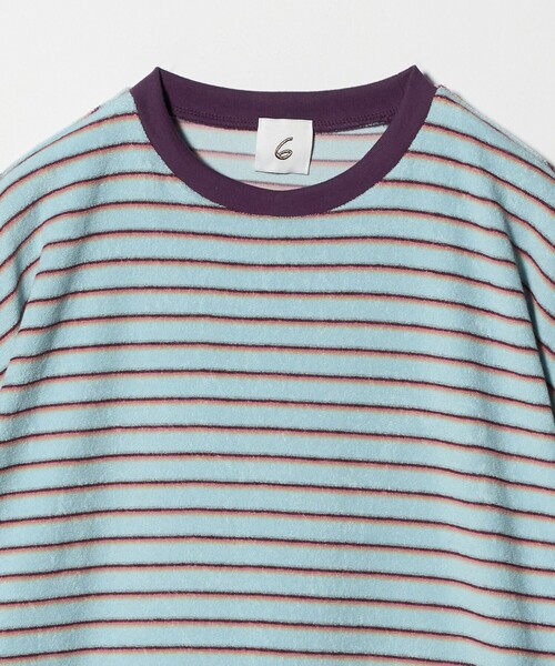 6(ROKU)＞パイル ボーダー ロングスリーブ Tシャツ（Tシャツ
