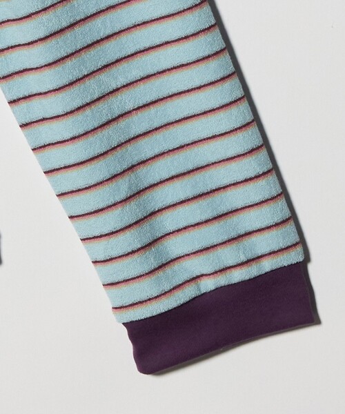 6(ROKU)＞パイル ボーダー ロングスリーブ Tシャツ（Tシャツ