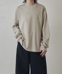 Lui's | ランダム切替ロングスリーブTシャツ(Tシャツ/カットソー)